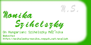 monika szihelszky business card